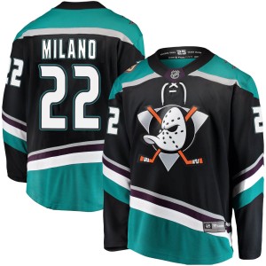 Sonny Milano Men's Fanatics Branded Anaheim Ducks Breakaway Black ized Alternate Jersey