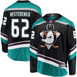 Nikita Nesterenko Men's Fanatics Branded Anaheim Ducks Breakaway Black Alternate Jersey
