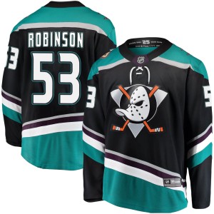 Buddy Robinson Men's Fanatics Branded Anaheim Ducks Breakaway Black Alternate Jersey