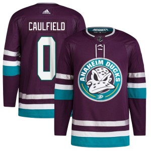 Judd Caulfield Youth Adidas Anaheim Ducks Authentic Purple 30th Anniversary Primegreen Jersey