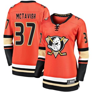 Mason McTavish Women's Fanatics Branded Anaheim Ducks Premier Orange Breakaway 2019/20 Alternate Jersey