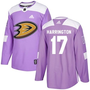 Scott Harrington Youth Adidas Anaheim Ducks Authentic Purple Fights Cancer Practice Jersey