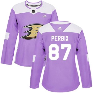 Jack Perbix Women's Adidas Anaheim Ducks Authentic Purple Fights Cancer Practice Jersey