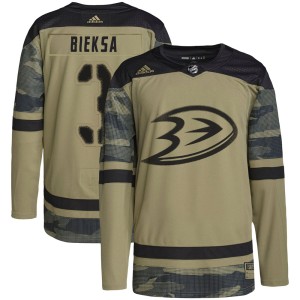 Kevin Bieksa Youth Adidas Anaheim Ducks Authentic Camo Military Appreciation Practice Jersey