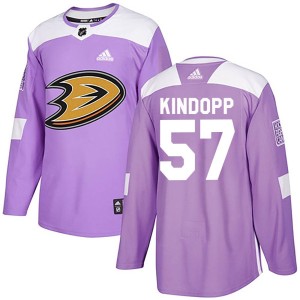 Bryce Kindopp Men's Adidas Anaheim Ducks Authentic Purple Fights Cancer Practice Jersey