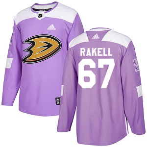 Rickard Rakell Men's Adidas Anaheim Ducks Authentic Purple Fights Cancer Practice Jersey
