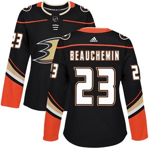 Francois Beauchemin Women's Adidas Anaheim Ducks Authentic Black Home Jersey