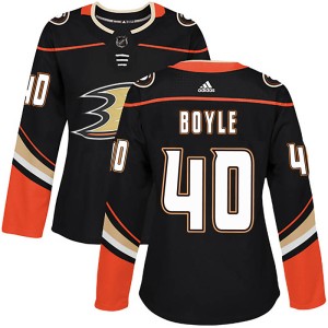 Kevin Boyle Women's Adidas Anaheim Ducks Authentic Black Home Jersey