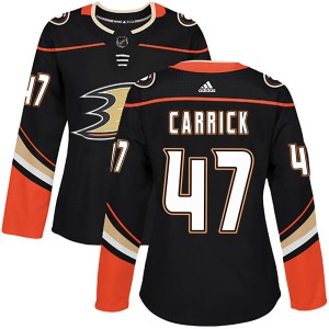 Trevor Carrick Women's Adidas Anaheim Ducks Authentic Black Home Jersey