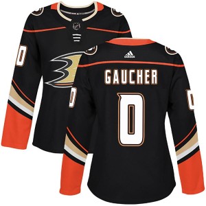 Nathan Gaucher Women's Adidas Anaheim Ducks Authentic Black Home Jersey