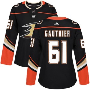 Cutter Gauthier Women's Adidas Anaheim Ducks Authentic Black Home Jersey