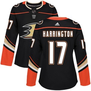Scott Harrington Women's Adidas Anaheim Ducks Authentic Black Home Jersey