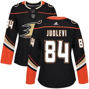 Olli Juolevi Women's Adidas Anaheim Ducks Authentic Black Home Jersey