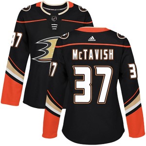 Mason McTavish Women's Adidas Anaheim Ducks Authentic Black Home Jersey