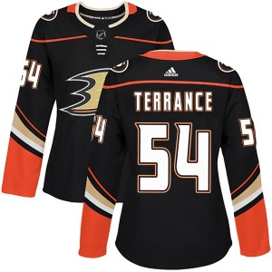 Carey Terrance Women's Adidas Anaheim Ducks Authentic Black Home Jersey