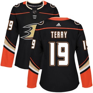 Troy Terry Women's Adidas Anaheim Ducks Authentic Black Home Jersey