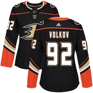 Alexander Volkov Women's Adidas Anaheim Ducks Authentic Black Home Jersey