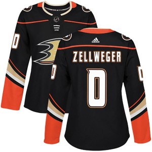 Olen Zellweger Women's Adidas Anaheim Ducks Authentic Black Home Jersey