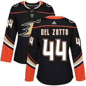 Michael Del Zotto Women's Adidas Anaheim Ducks Authentic Black Home Jersey