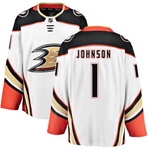 Chad Johnson Men's Fanatics Branded Anaheim Ducks Breakaway White Away Jersey