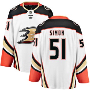 Dominik Simon Men's Fanatics Branded Anaheim Ducks Breakaway White Away Jersey