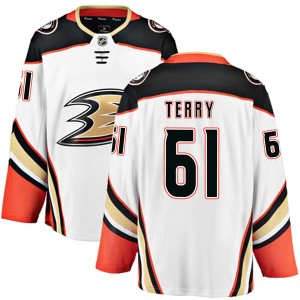 Troy Terry Men's Fanatics Branded Anaheim Ducks Authentic White Away Jersey