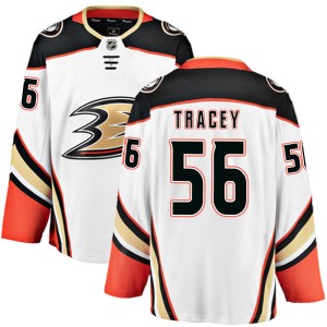 Brayden Tracey Men's Fanatics Branded Anaheim Ducks Breakaway White Away Jersey