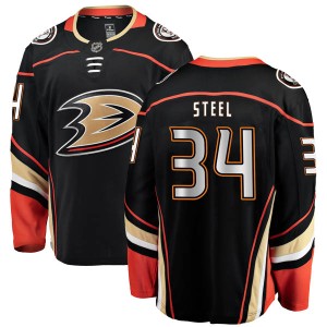 Sam Steel Men's Fanatics Branded Anaheim Ducks Authentic Black Home Jersey