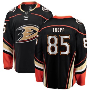 Corey Tropp Men's Fanatics Branded Anaheim Ducks Breakaway Black Home Jersey