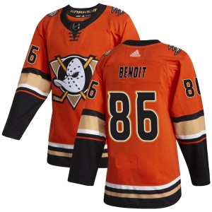 Simon Benoit Men's Adidas Anaheim Ducks Authentic Orange Alternate Jersey