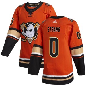 Austin Strand Men's Adidas Anaheim Ducks Authentic Orange Alternate Jersey
