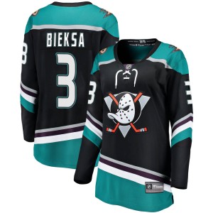 Kevin Bieksa Women's Fanatics Branded Anaheim Ducks Breakaway Black Alternate Jersey