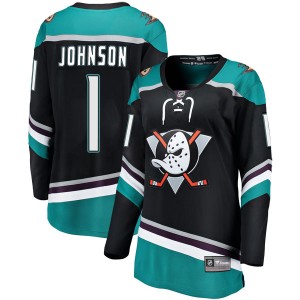 Chad Johnson Women's Fanatics Branded Anaheim Ducks Breakaway Black Alternate Jersey