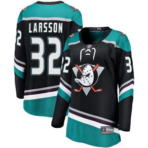 Jacob Larsson Women's Fanatics Branded Anaheim Ducks Breakaway Black Alternate Jersey