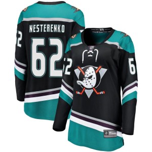 Nikita Nesterenko Women's Fanatics Branded Anaheim Ducks Breakaway Black Alternate Jersey