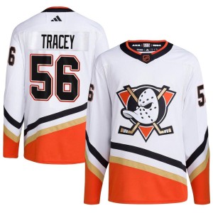 Brayden Tracey Youth Adidas Anaheim Ducks Authentic White Reverse Retro 2.0 Jersey