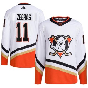 Trevor Zegras Youth Adidas Anaheim Ducks Authentic White Reverse Retro 2.0 Jersey