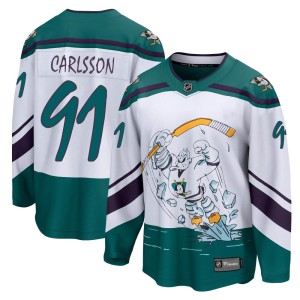 Leo Carlsson Youth Fanatics Branded Anaheim Ducks Breakaway White 2020/21 Special Edition Jersey