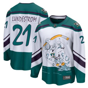 Isac Lundestrom Youth Fanatics Branded Anaheim Ducks Breakaway White 2020/21 Special Edition Jersey