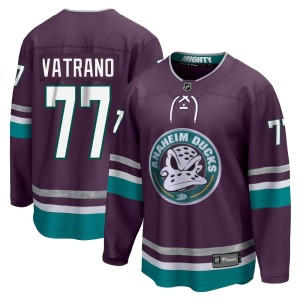 Frank Vatrano Youth Fanatics Branded Anaheim Ducks Premier Purple 30th Anniversary Breakaway Jersey