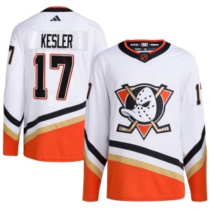 Ryan Kesler Men's Adidas Anaheim Ducks Authentic White Reverse Retro 2.0 Jersey