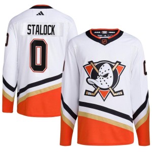 Alex Stalock Men's Adidas Anaheim Ducks Authentic White Reverse Retro 2.0 Jersey