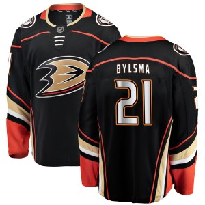 Dan Bylsma Youth Fanatics Branded Anaheim Ducks Authentic Black Home Jersey