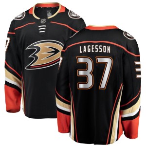 William Lagesson Youth Fanatics Branded Anaheim Ducks Breakaway Black Home Jersey