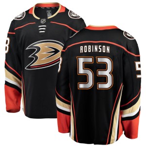 Buddy Robinson Youth Fanatics Branded Anaheim Ducks Breakaway Black Home Jersey