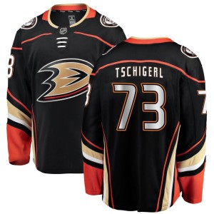 Sean Tschigerl Youth Fanatics Branded Anaheim Ducks Breakaway Black Home Jersey