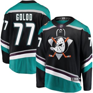 Max Golod Youth Fanatics Branded Anaheim Ducks Breakaway Black Alternate Jersey
