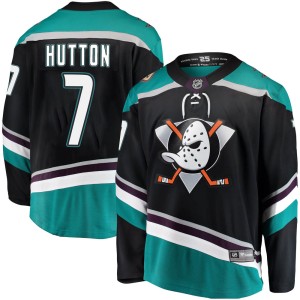 Ben Hutton Youth Fanatics Branded Anaheim Ducks Breakaway Black Alternate Jersey