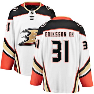 Olle Eriksson Ek Youth Fanatics Branded Anaheim Ducks Breakaway White Away Jersey