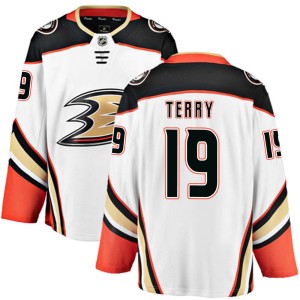Troy Terry Youth Fanatics Branded Anaheim Ducks Breakaway White Away Jersey